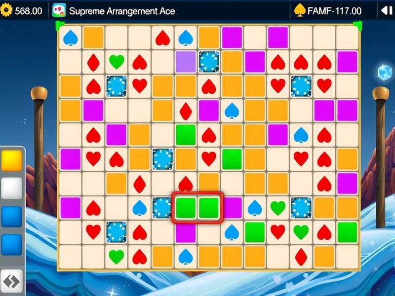 Supreme Arrangement Ace game screenshot showing colorful puzzle grid